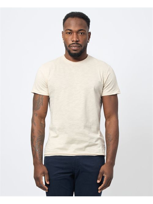 Yes Zee Raw Cut Cotton Crew Neck T-Shirt YES ZEE | T722-TL000222